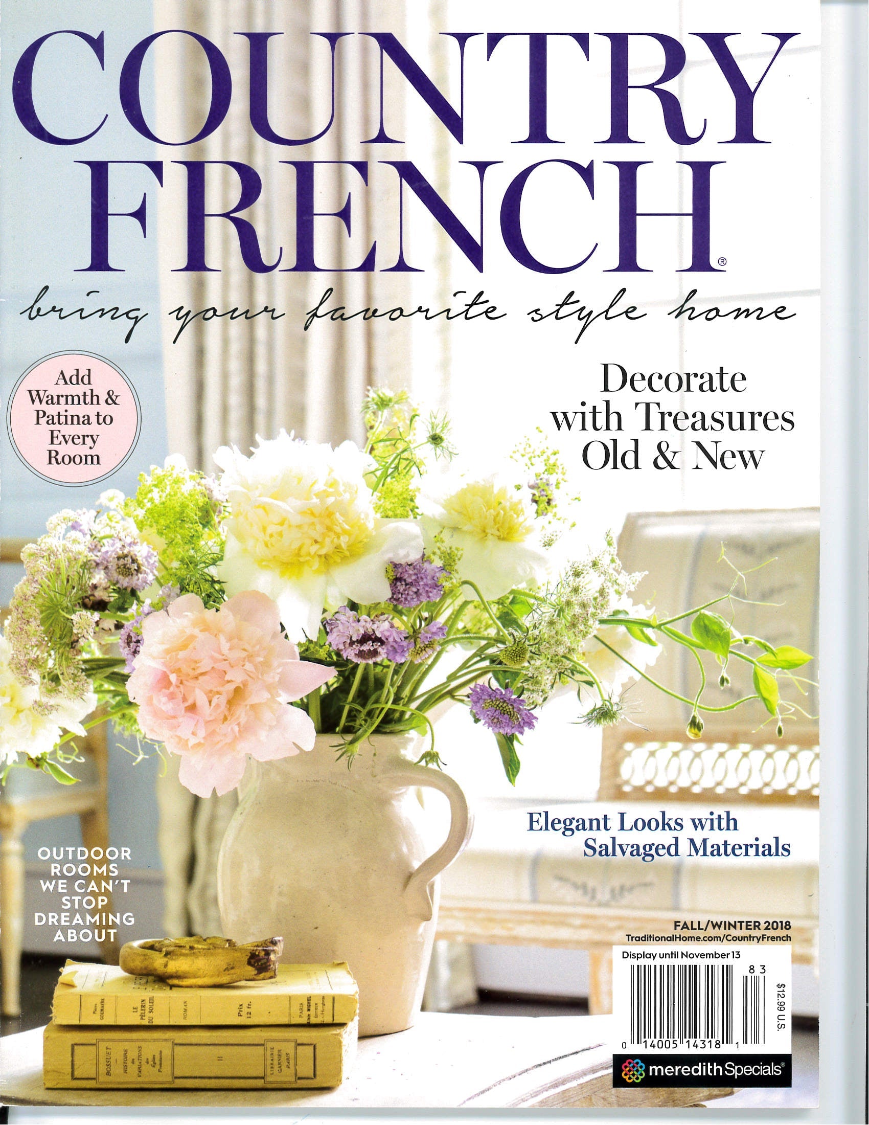 Segreto Finishes plaster interior featured in Country French and Luxe magazine