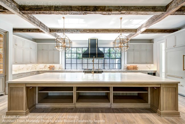 SegretoStone custom furniture piece in emulsified limestone finish — Segreto Finishes new product line