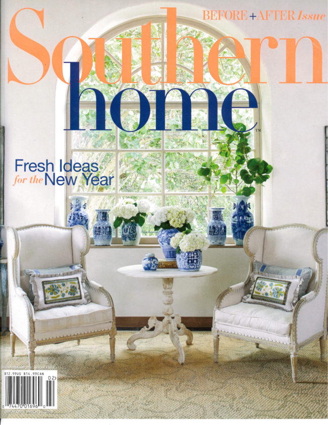 Segreto Finishes project featured in Southern Home magazine January/February 2018 — plaster interior detail