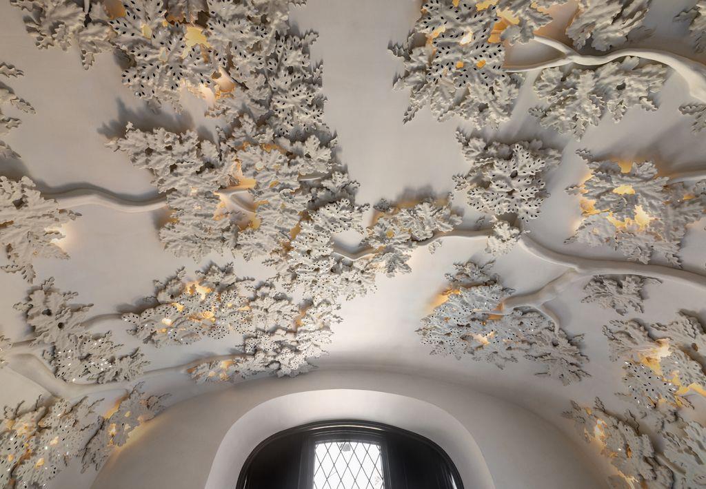 A close-up view of completed with integrated lighting, , Julie Soefer Photography