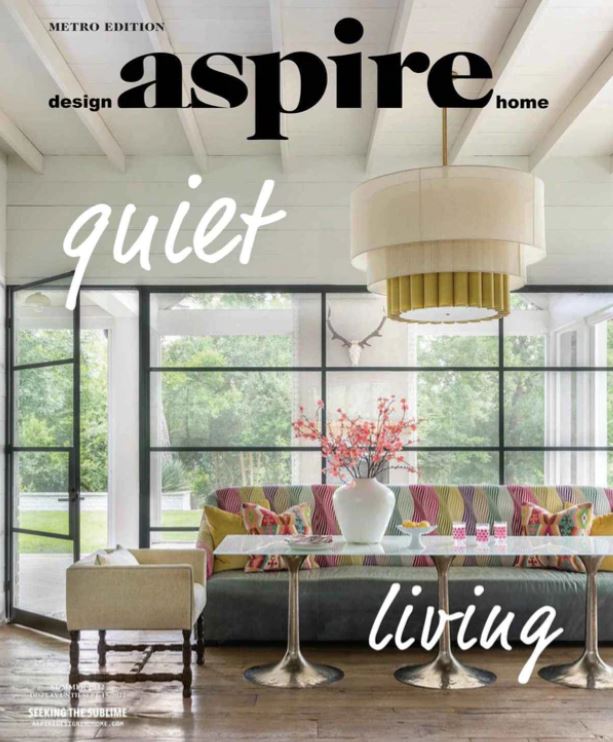 Eclectic Houston home interior cover in the aspire home magazine
