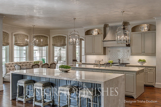 Updated kitchen interior with Segreto plaster and paint finishes — Leslie Sinclair personal home project