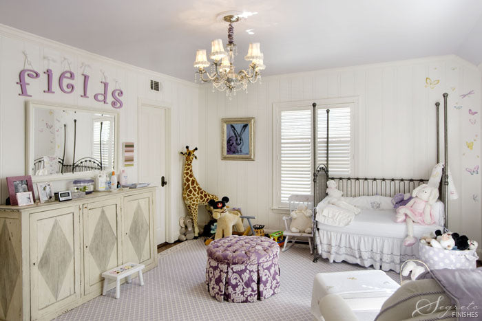 Colorful and imaginative children's bedroom interior with Segreto decorative painting and custom finishes