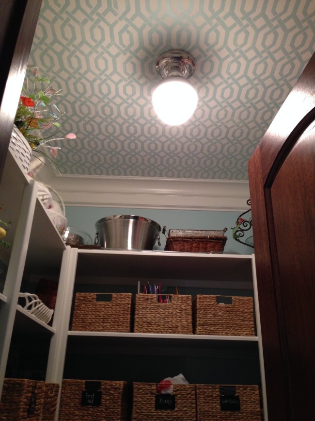 Stenciled ceiling by Segreto Finishes