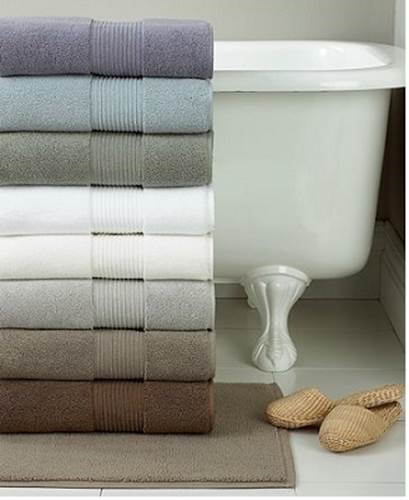 tub with colored towels
