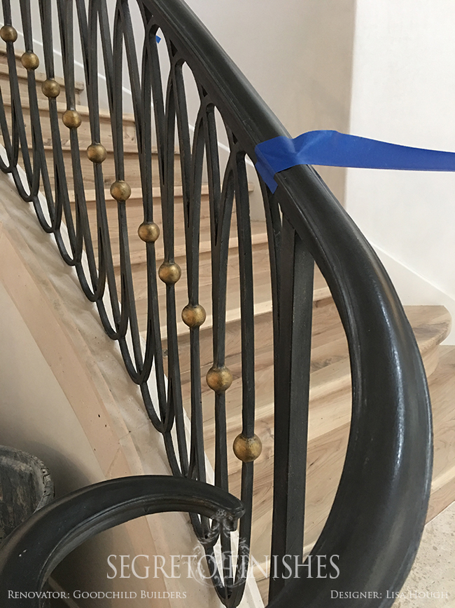 Segreto Tale of Four Projects - Gold Staircase Railing