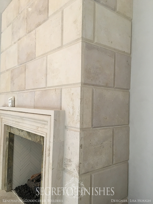Segreto - Tale of Four Projects - Stone Fireplace Finish