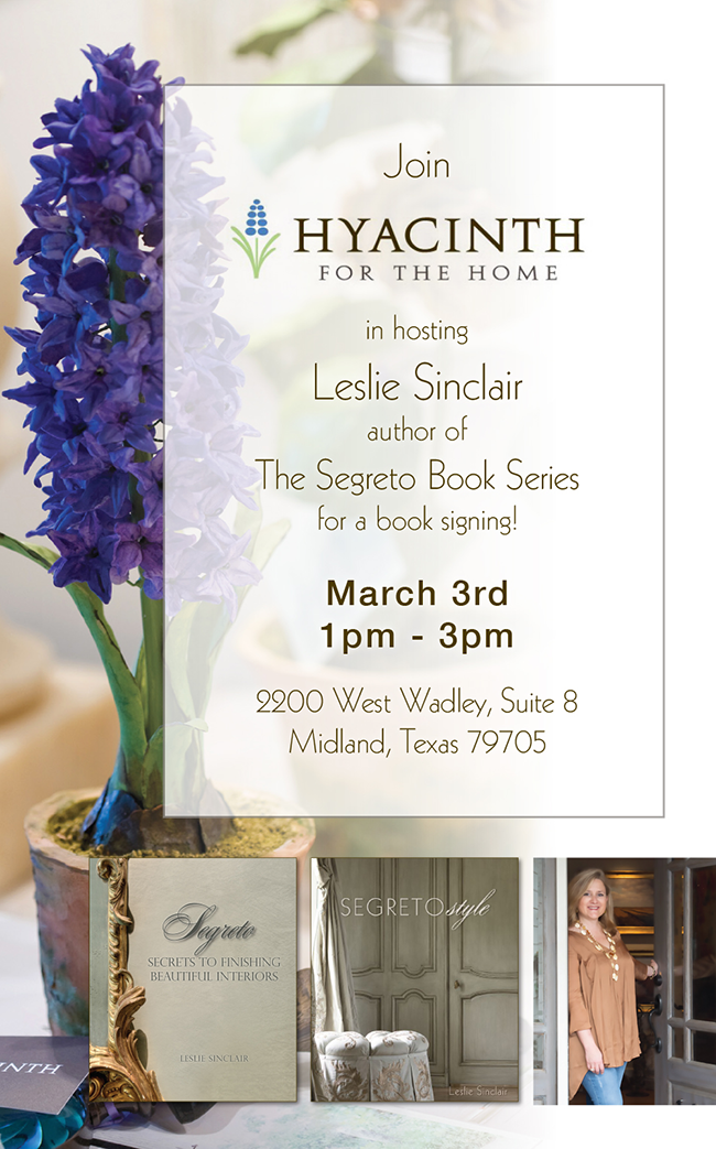A Segreto book signing at Hyacinth for the Home