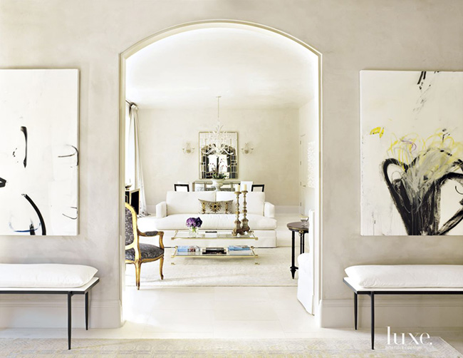 Segreto Secrets - Modern Meets French Country - Plastered Entry Hall