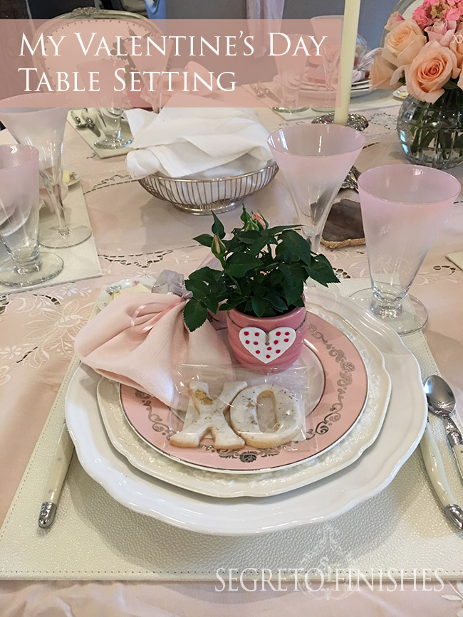 Segreto Secrets - My Valentine's Day Table Setting - with Party Favors