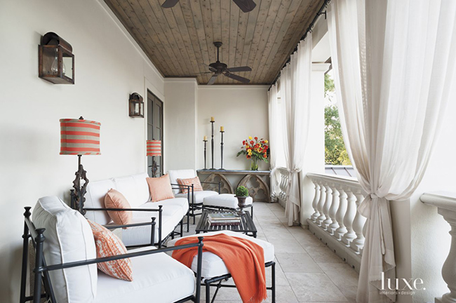 xSegreto Secrets - Mediterranean Traditional Home Tour - Balcony Outdoor Living with Orange Accents