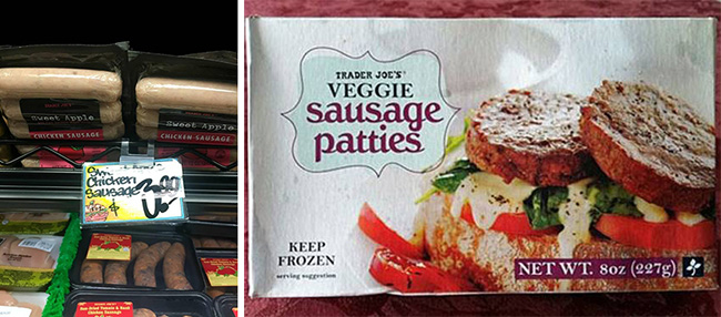 Segreto Secrets - Favorite Things at Trader Joe's - Chicken Sausage and Veggie Sausage Patties