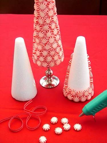Segreto Secrets - Christmas Tree Crafts - Candy Styrofoam Trees Tutorial