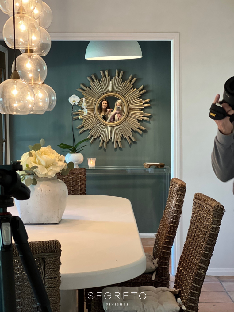 Behind the scenes of dining room shoot