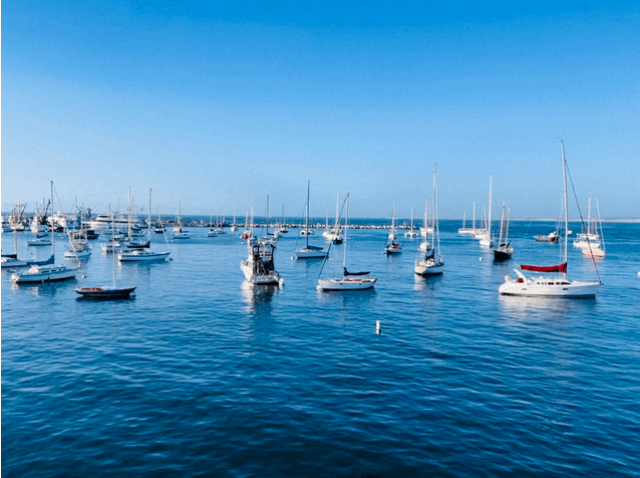 Sailboats at Carmel-by-the-sea